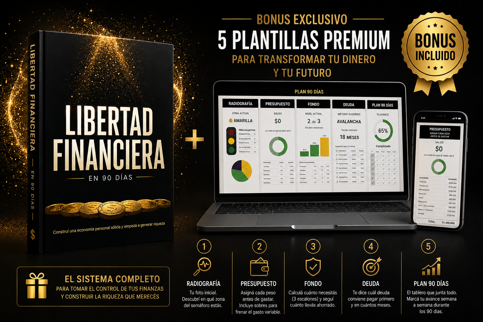 5 Plantillas Premium - Bonus Exclusivo