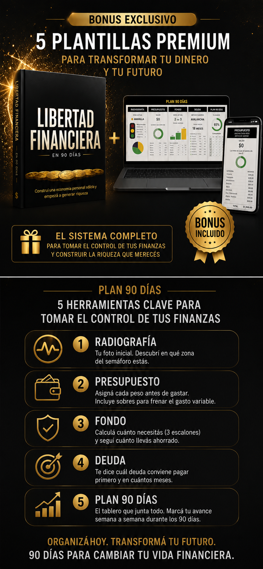 5 Plantillas Premium - Bonus Exclusivo